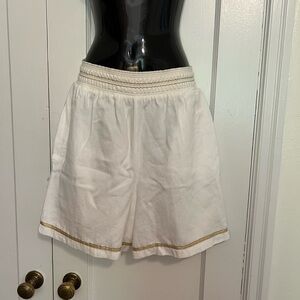 Vintage White and Gold Women's Shorts